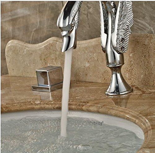 GOWE GOWE Bathroom Animal Shape Bath Tub Faucet Chrome Polish Basin Tap Hot&Cold Faucet Deck Mounted