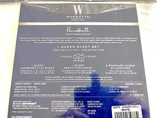 Wamsutta Wamsutta 625-Thread Count PimaCott Queen Sheet Set in White