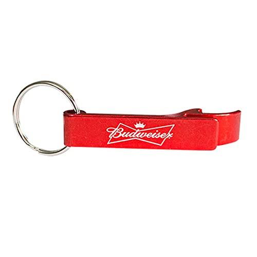 Budweiser Budweiser Red Keychain Bottle Opener Bow-Tie Logo, Metal, 2.25