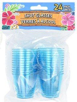 TopNotch Outlet Disposable Shot Glasses - Shooter Cups - Plastic Shot Glasses - (3 Pack) 72 BLUE Mini Party Cups - Plastic Shot Cups - Neon Shot Glasses