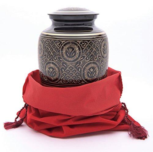 Casket Depot Majestic Wheat Sheaf Sunburst Metal Vase Urn (Adult)