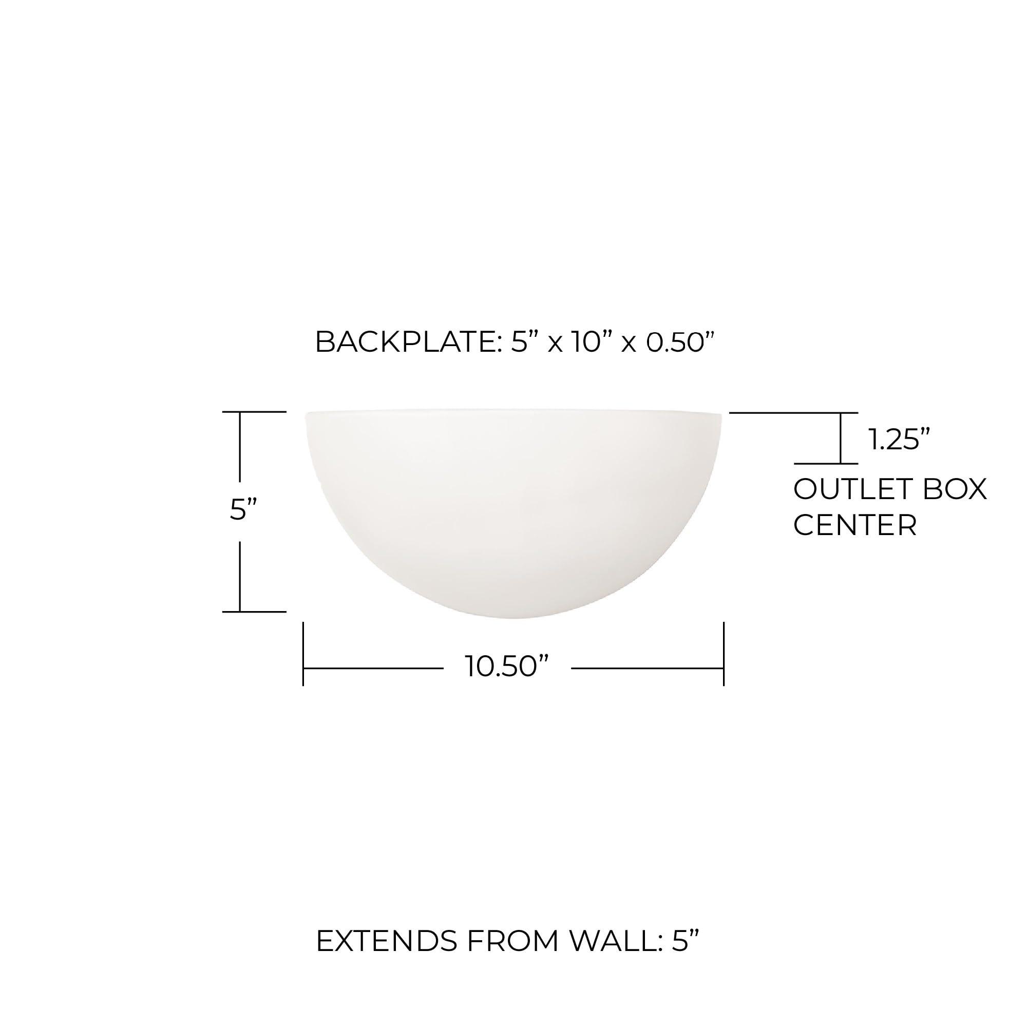 Capital Lighting Capital Lighting 1681MW Crescent Modern Minimalistic Faux White Alabaster Glass Bowl Wall Sconce Pocket Sconce, 1-Light 100 Watt, 5" H x 11" W, Matte White
