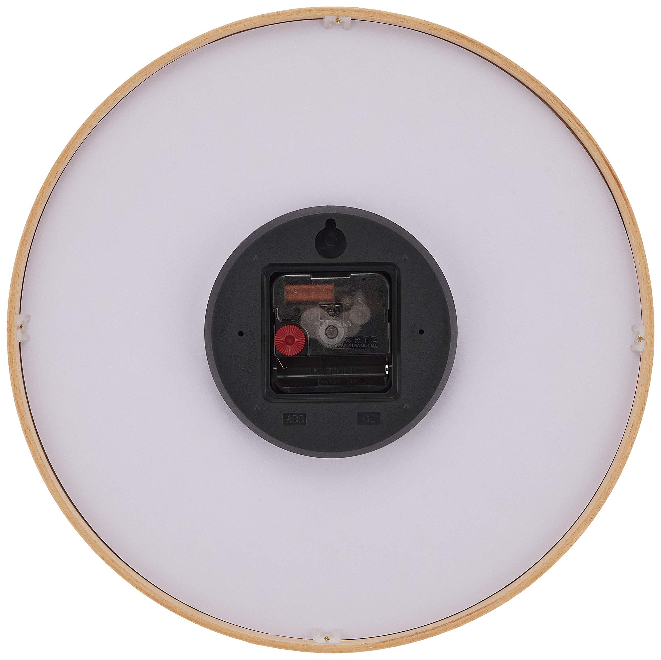 (Creer) Creer CAMPAS Wall Clock, Large Gray, 1.6 x 12.2 x 12.2 inches (4 x 31 x 31 cm)