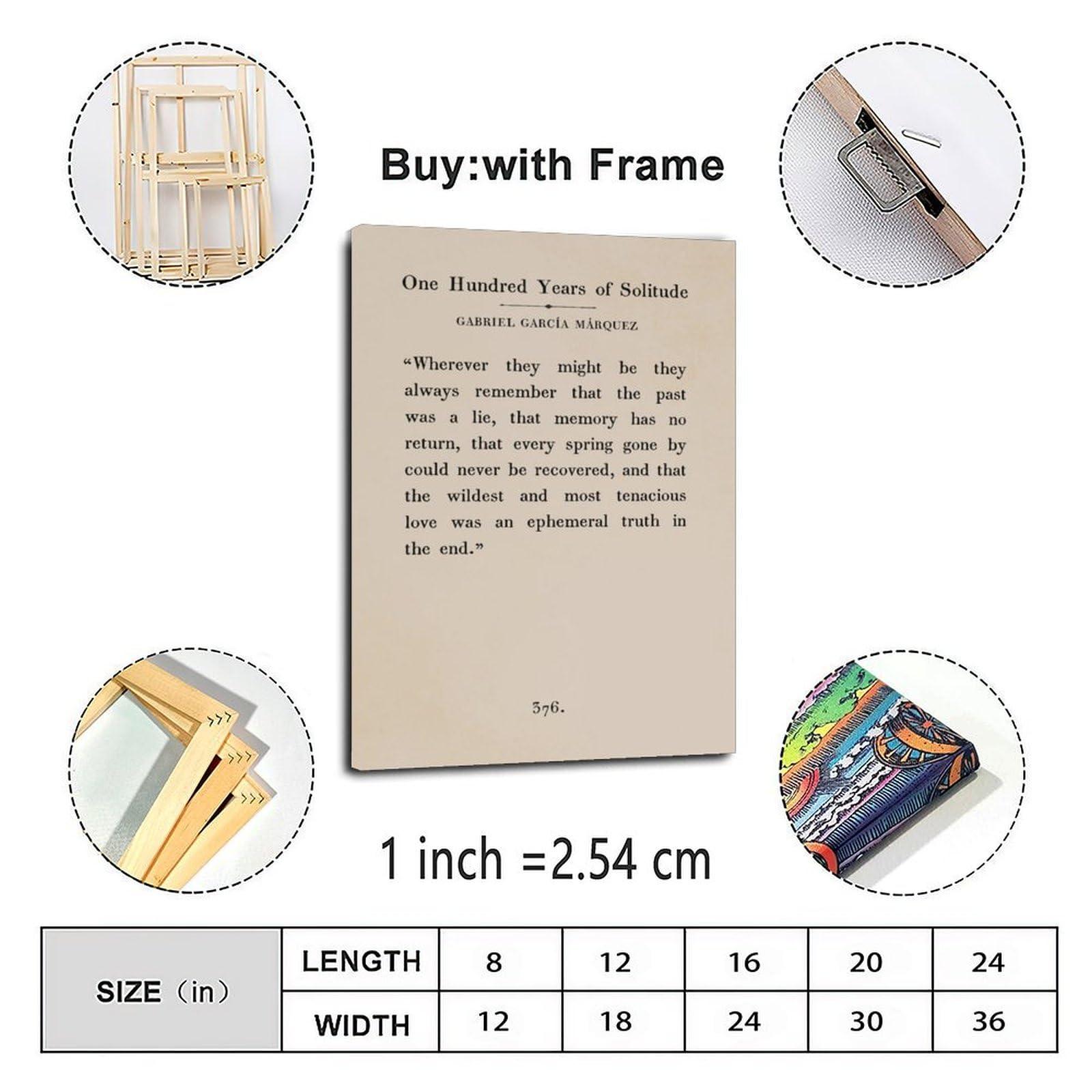 HomeLoft Basics One Hundred Years of Solitude Quotes by Gabriel Garcia Marquez Poster 1 Canvas Painting Wall Art Poster for Bedroom Living Room Decor 12x18inch(30x45cm)