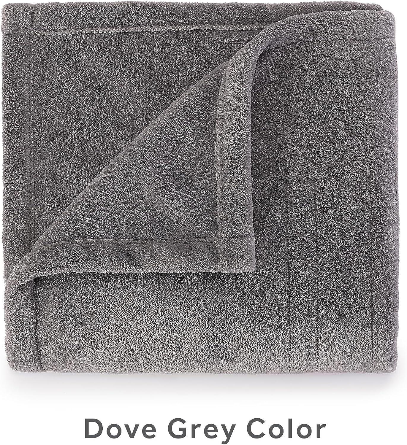 Sunbeam Sunbeam Royal Luxe Dove Grey Heated Personal Throw Blanket Cozy-Warm Adjustable Heat Settings