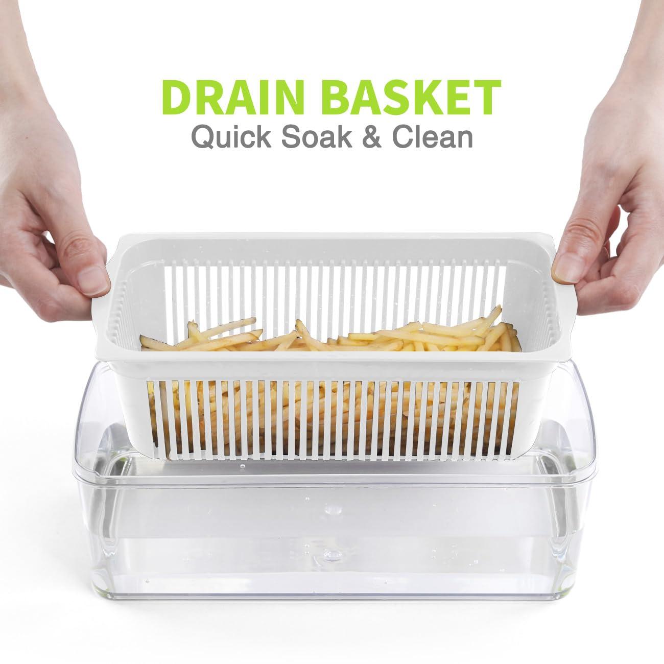 RAIQEE Vegetable Chopper, Onion Chopper, Mandolin Slicer,Pro 10 in 1professional food Choppermultifunctional Vegetable Chopper and Slicer, Dicing Machine, AdjustableVegetable Cutter With Container (White)