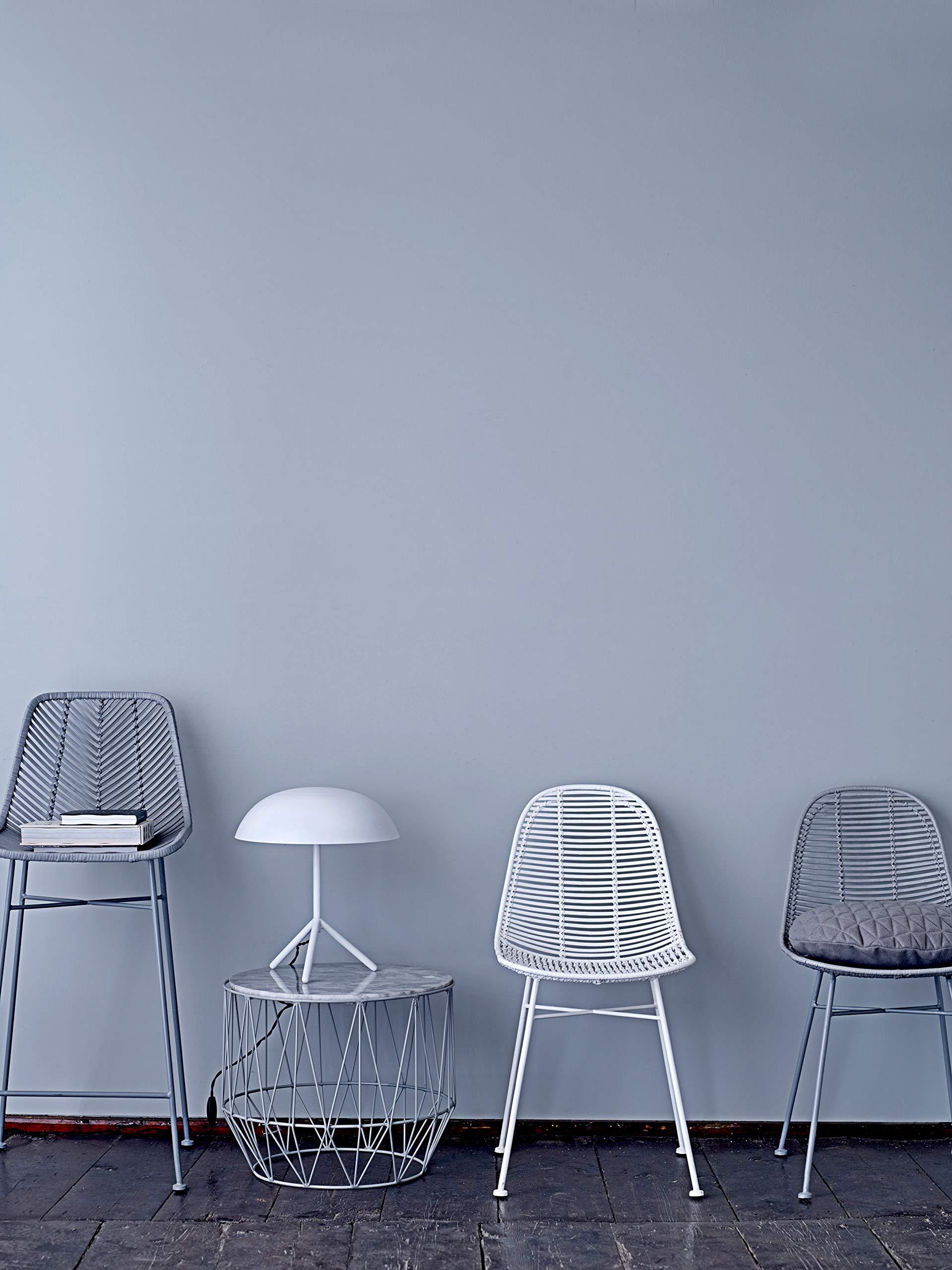 Bloomingville Bloomingville Boho Rattan and Metal Bar Stool, Grey and Black