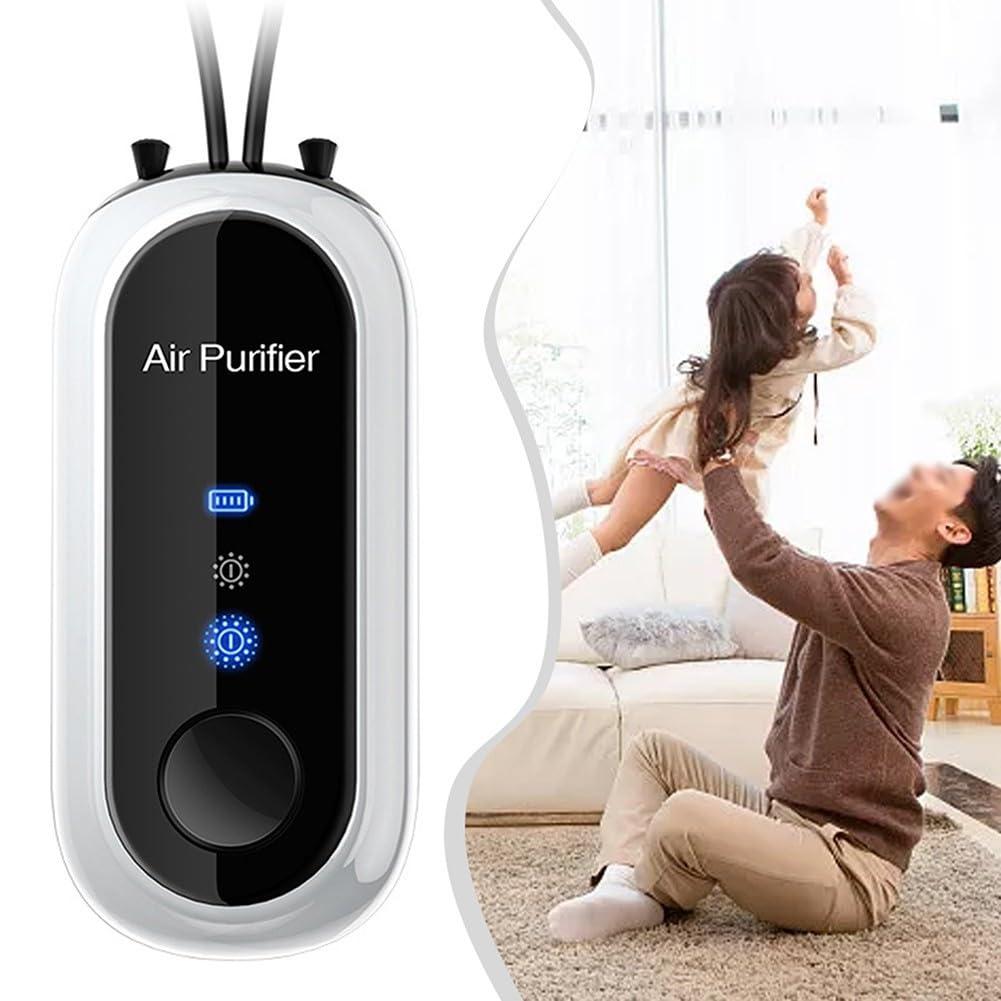 Cloudpower Portable Hanging Neck Negative Ions Purifier, Personal Wearable Mini Air Ionizer For Outdoor, Travel Small And Lightweight Black, White(White)