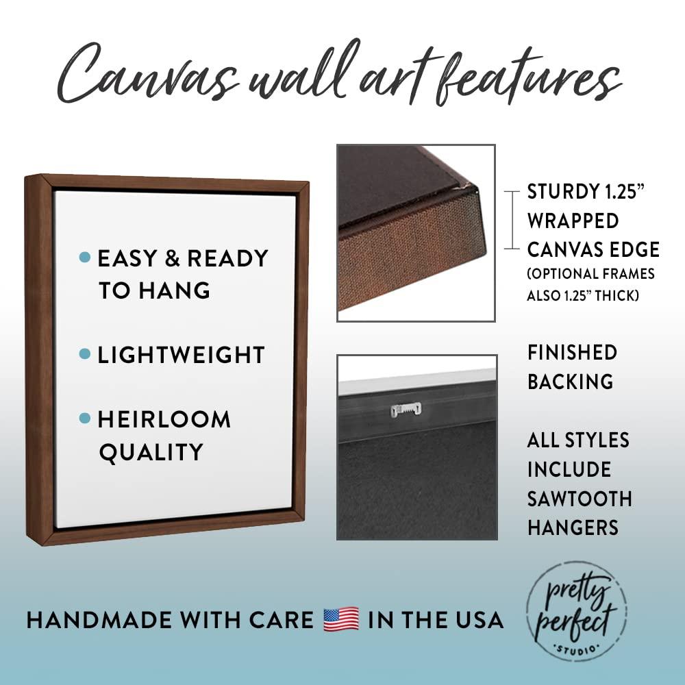 Pretty Perfect Studio Pretty Perfect Studio Always Kiss Me Goodnight Sign Wall Art for Bedroom 12 x 48 Teak Framed, Ready-to-Hang Canvas Wall Art