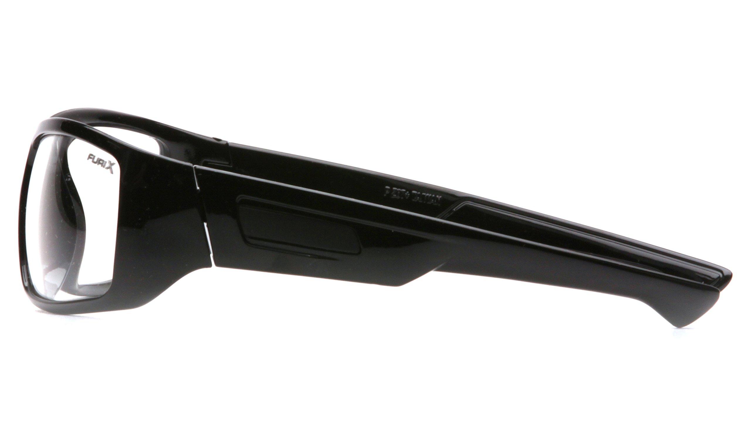 Pyramex Safety Pyramex Safety Furix Safety Glasses, Black Frame/Clear Anti-Fog, one size