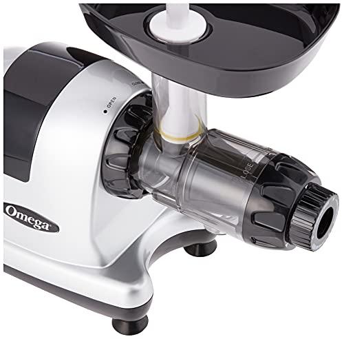 Omega Omega Juicer J8007S Slow Masticating Cold Press Vegetable and Fruit Juice Extractor and Nutrition System, Triple Stage, 200-Watts, Silver