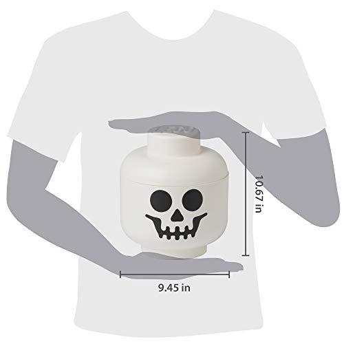 Room Copenhagen Room Copenhagen, Lego Storage Heads Stackable Storage Container - Buildable Organizational Bins for Kids Toys and Accessories - 9.45 x 9.45 x 10.67in - Large, Skeleton, Holds 500 Bricks