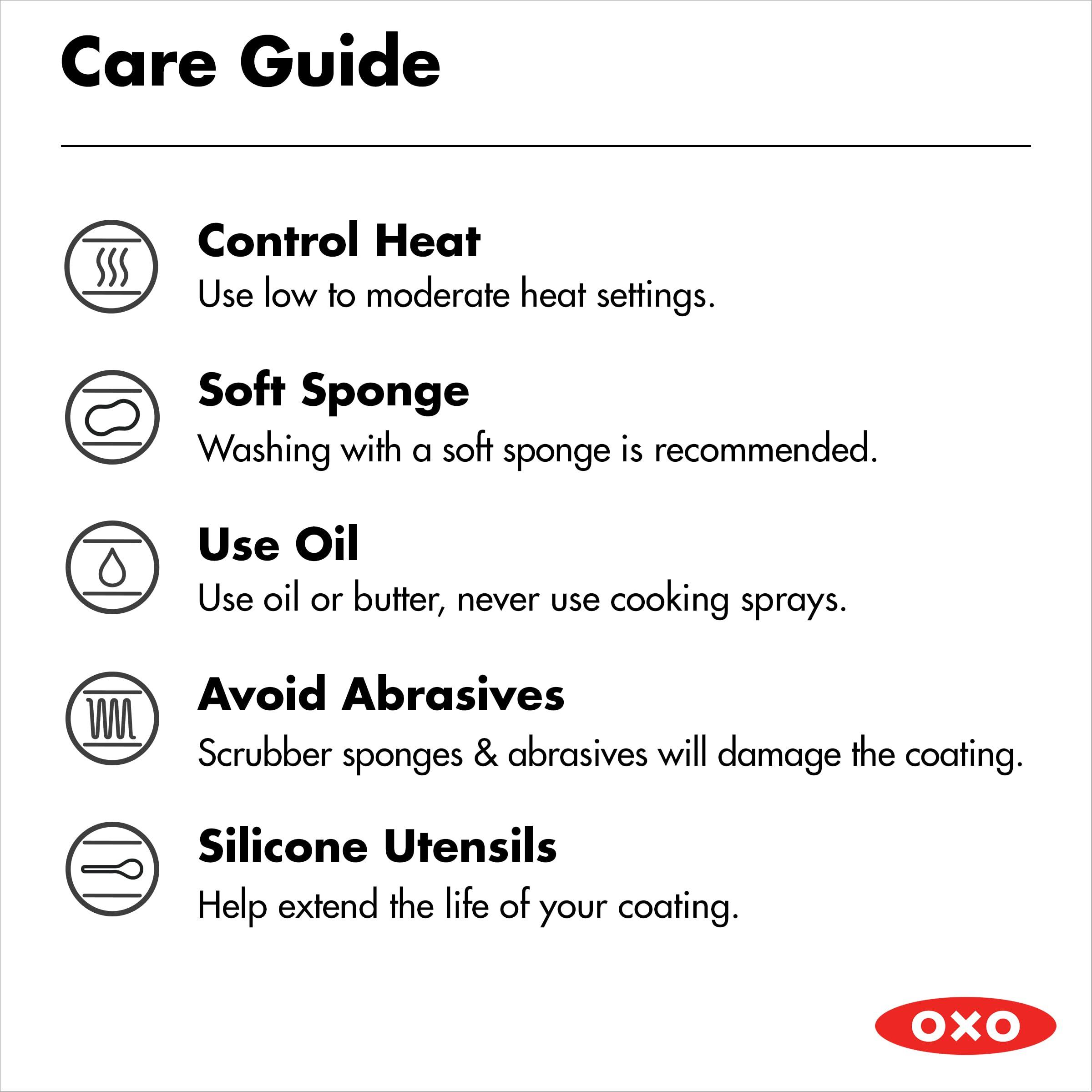 OXO OXO Frying Pan Enhanced 12 Skillet, Ceramic Nonstick, Durable Hard Anodized Cookware, Scratch Resistant, Stainless Steel Handle, Good Grips, Dishwasher & Oven safe, Black