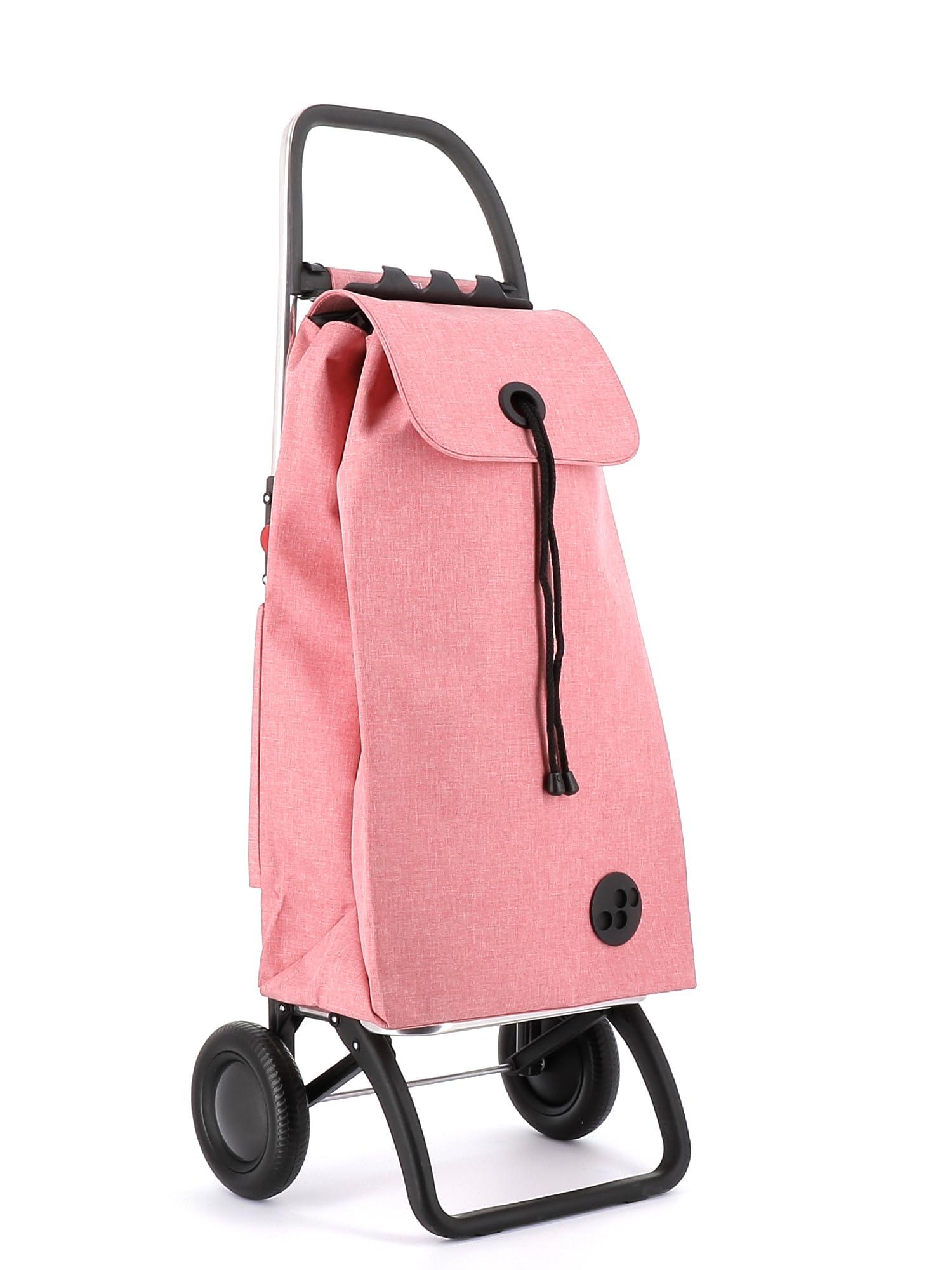 ROLSER ROLSER I-Max Tweed 2 Wheel Foldable Shopping Trolley - Coral