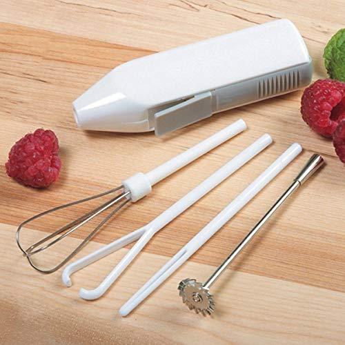 Electric Drink Mixers 5pc Deluxe Cordless Mini Mixer - Mix Whip Stir Blend Beat Drink Frother