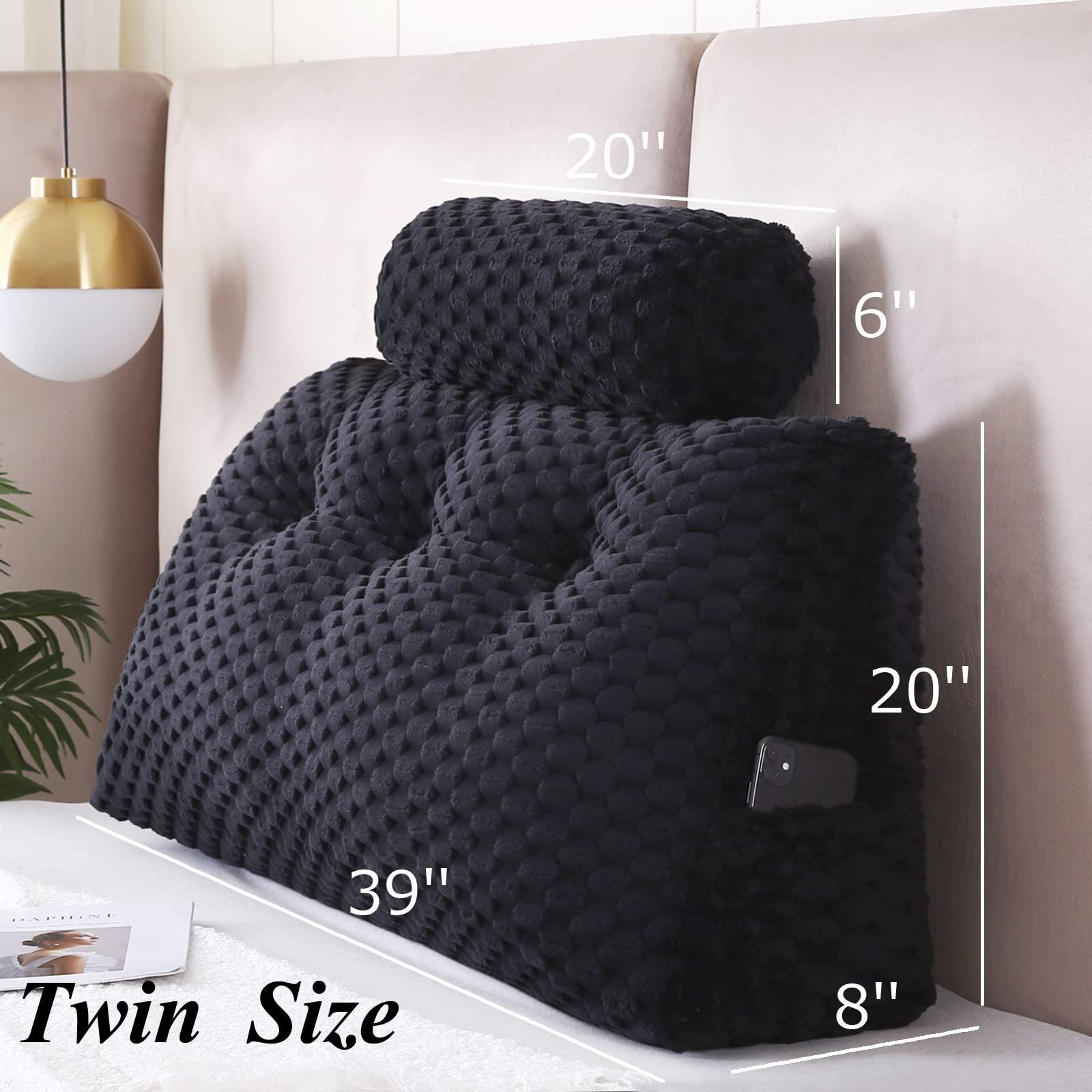 Gpround Gpround Wedge Headboard Pillows + 2 Head Roll Pillow Bed Wedge Pillow for Headboard Large Bolster for Bed Rest Reading Pillows Backrest Pillows for Sitting in Bed Backrest Positioning Support