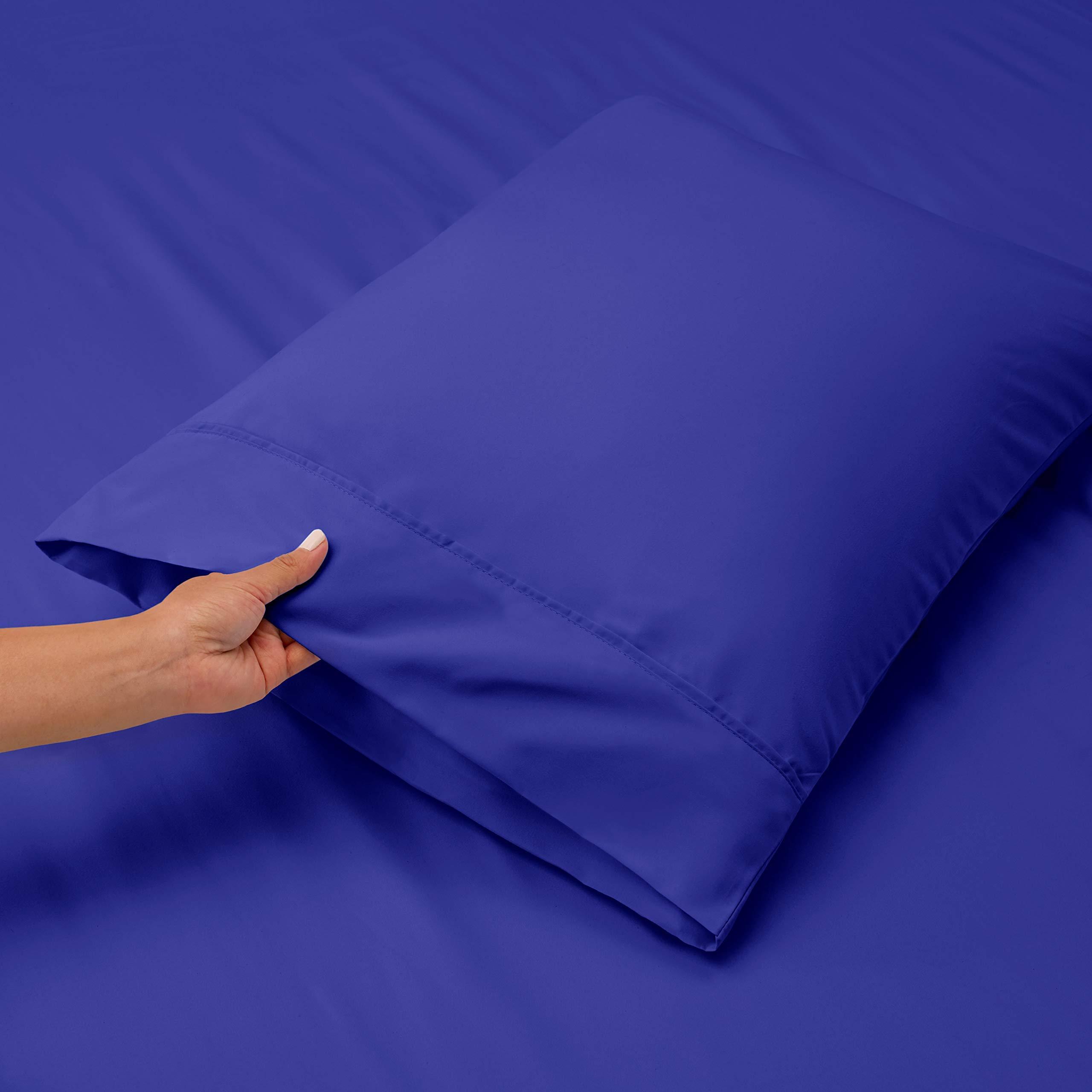 Good Night Bedding King Size Sheet Set - 7 Piece Set - Hotel Luxury Bed Sheets - 21\" Deep Pockets - Easy Fit - 100% Cotton 800 Thread Count Breathable & Cooling Sheets - Royal Blue Bed Sheets - King Sheets