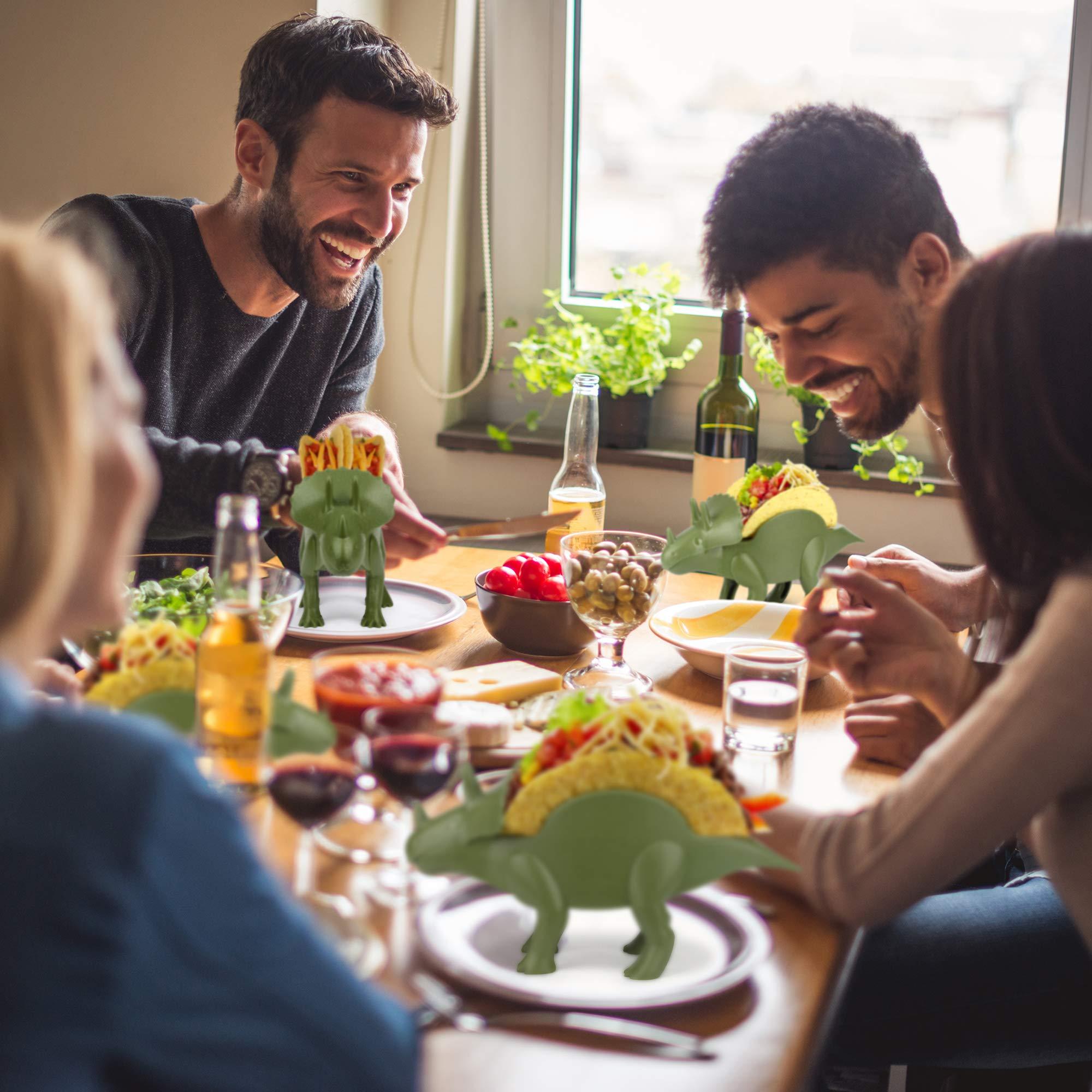 Funwares Funwares Original Tricerataco - The Ultimate Dinosaur Taco Holder, Fun and Practical White Elephant Gift, Hold 2 Tacos