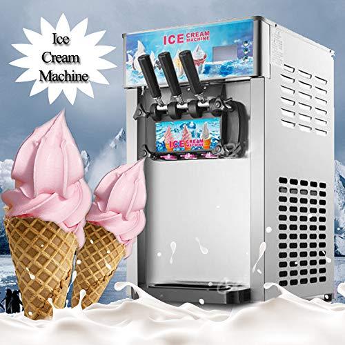 HayWHNKN HayWHNKN Commercial Soft Serve Ice Cream Machine 3 Flavor(2+1 flavor) Stainless Steel 18L/H 110V 1200W
