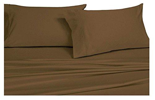 Royal Hotel Bedding Royal Hotel Bedding Split-King: Adjustable King Bed Sheets 5PC Solid Taupe 100% Combed Cotton 550-Thread-Count, Deep Pocket