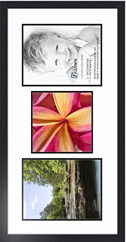 ArtToFrames ArtToFrames Collage Photo Frame Double Mat with 1 - 10x10 and 2 - 10x13 Openings and Satin Black Frame
