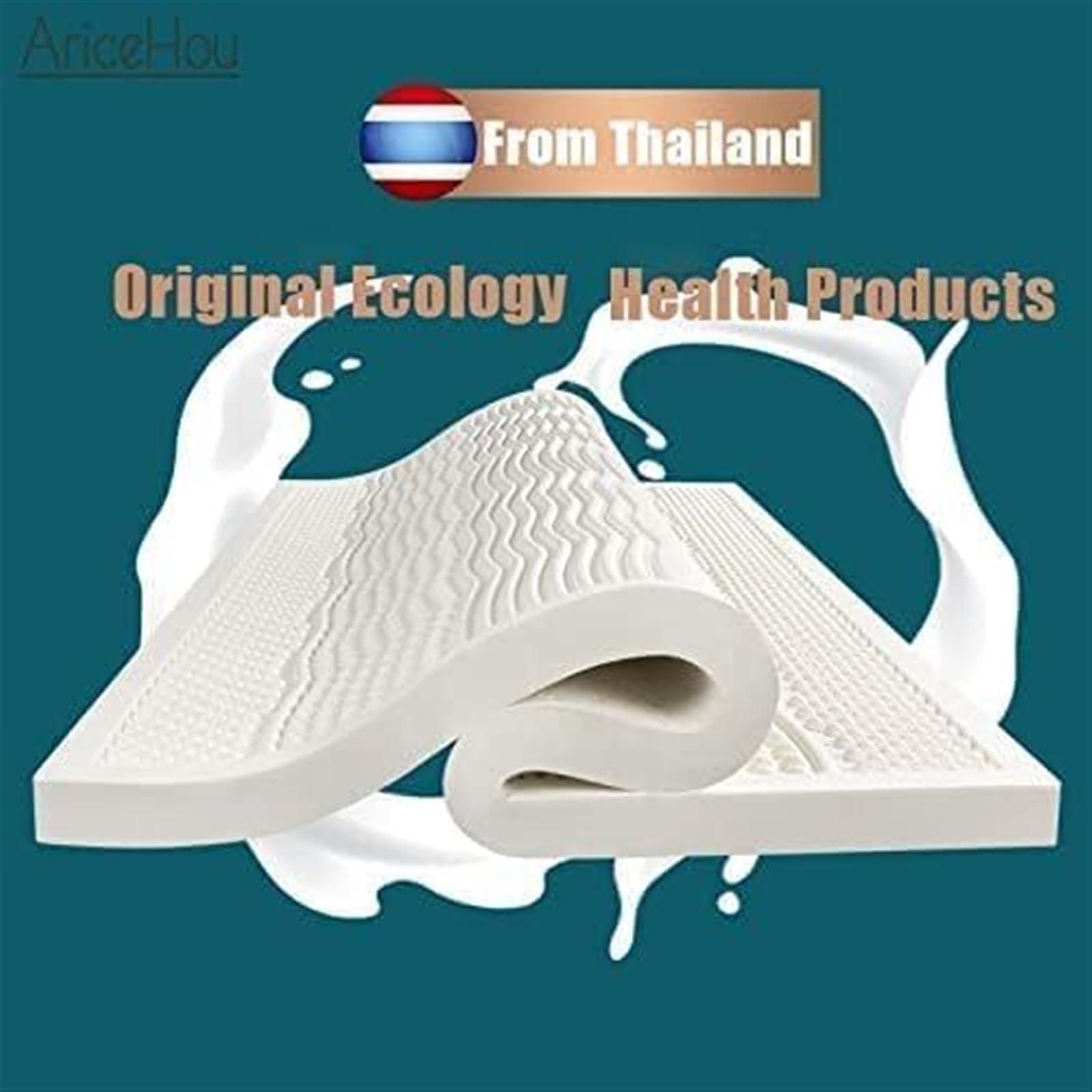 BMPAALN BMPAALN Natural Latex Topper,Organic Latex Mattress Topper White Latex Foam Mattress Topper | Best for Orthopedic Support | Ergonomic and Environmentally Friendly King(4in,200x200cm(79x79in))