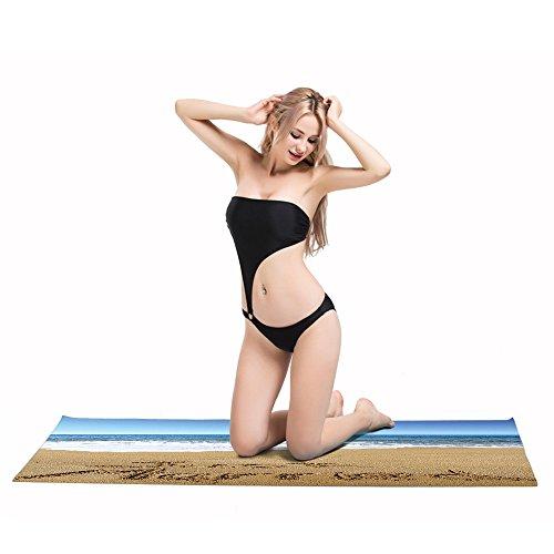 Mugod Mugod Bath Towel Beach Towel Wedding Just Married Blue Brown White Quick Drying Bath Towels Cotton Polyester for Home Bathroom Pool and Gym 32 X 64 Inches