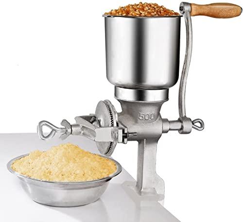 Chefcaptain Premium Quality Cast Iron Corn Grinder For Wheat Grains Or Use As A Nut Mill