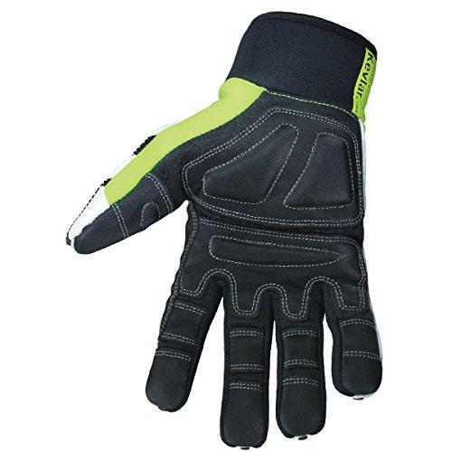 Youngstown Glove Company Youngstown Gloves Cut Resistant Titan XT Vibration & Impact Dampening Work Gloves For Men - Kevlar Lined, Puncture Resistant- Lime Green, Large