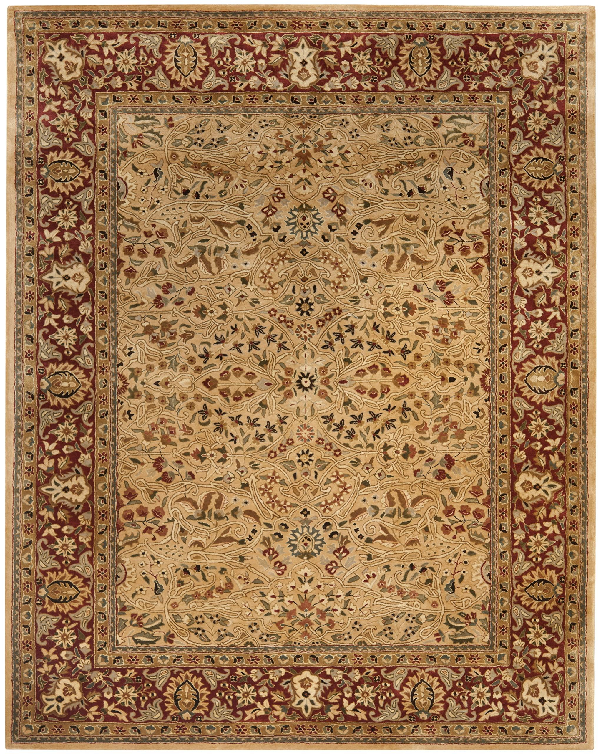 Safavieh SAFAVIEH Persian Legend Collection Area Rug - 6' x 9', Ivory & Rust, Handmade Traditional Wool, Ideal for High Traffic Areas in Living Room, Bedroom (PL511B)