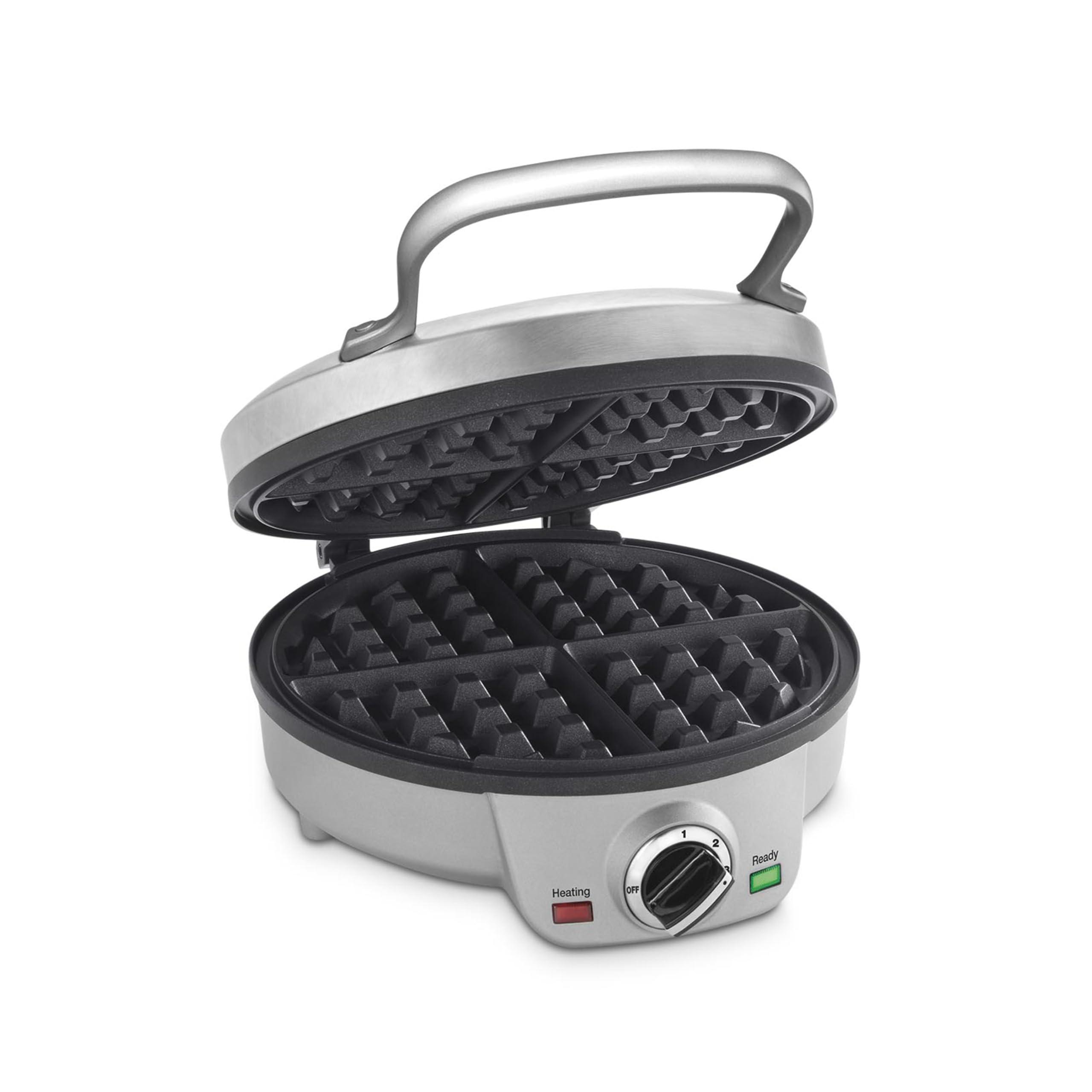 Cuisinart Cuisinart Mini Belgian Waffle Maker, Round Mini Waffle Iron, Silver, WAF-200P1
