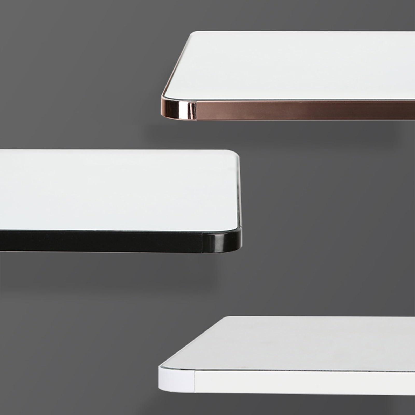 SBCC Wardrobe Mirror Built-in Invisible Dressing Mirror Hidden Sliding Full-Length Mirror Slide Rail Folding Telescopic Built-in Fitting Mirror (Color : White, Small : 90 * 35)