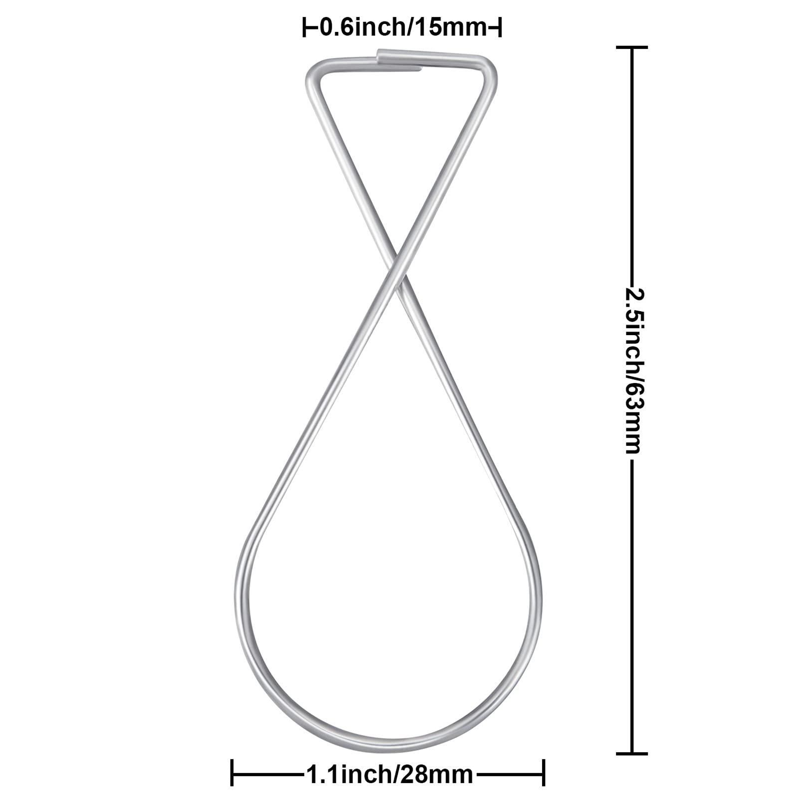 Outus 300 Packs Ceiling Hook Tile Hooks T-bar Clips Drop Ceiling Clips for Office, Classroom, Home and Wedding Decoration, Hanging Sign from Suspended Tile/Grid/Drop Ceilings