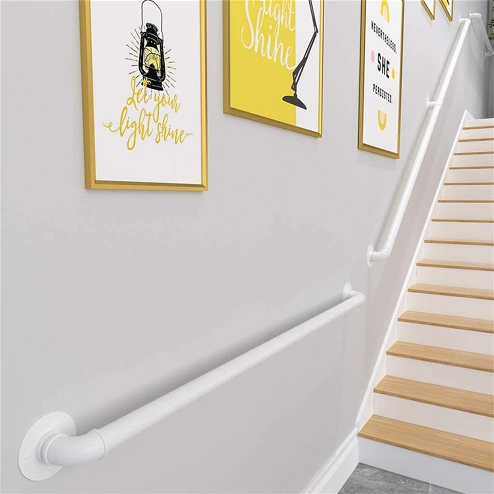 WYFZT Modern White Stairs Banister Handrail for Indoor and Outdoor - 1ft~20ft Complete Kit, 1m 1.5m 2m 2.5m 3m Staircase Railing Safety Hand Rails (Size : 2ft/60cm)