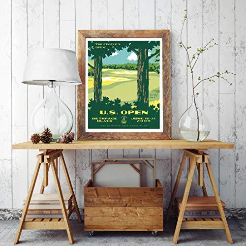 Lee Wybranski Lee Wybranski Official Golf Art / 2009 U.S. Open Major Championship at world famous golf course Bethpage Black / 24" x 36" Print/Golf Gifts Golf Accessories Golf Gifts for Men