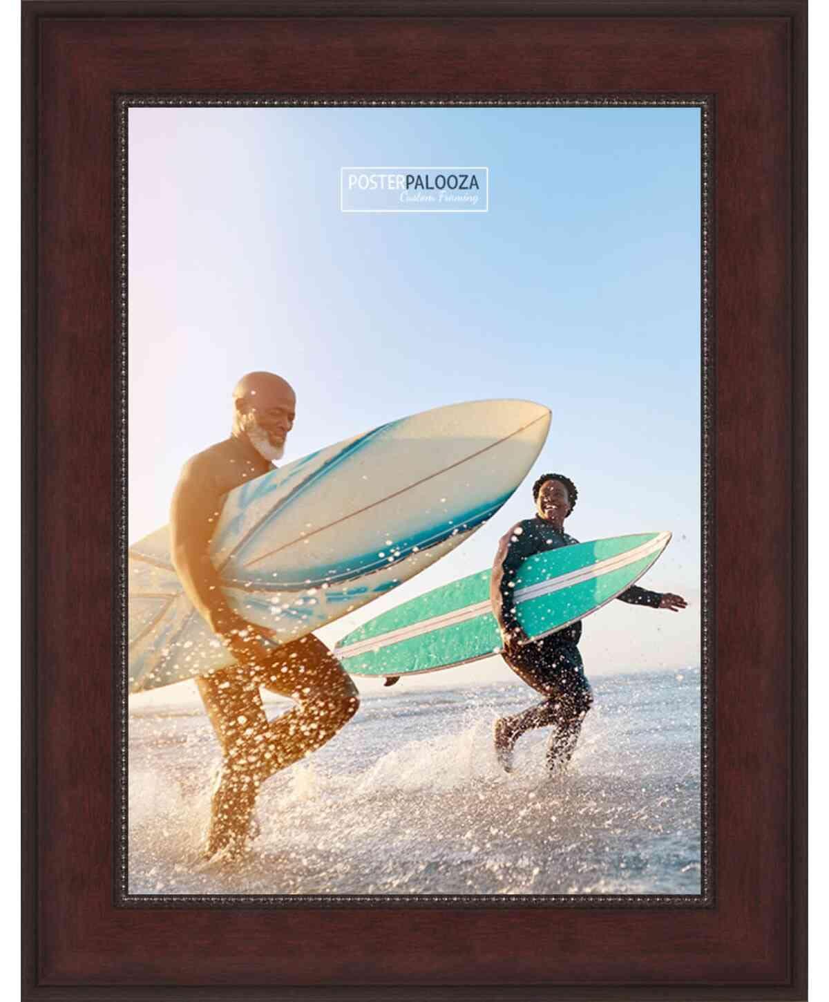 ArtToFrames ArtToFrames 24x24 Inch Gold Picture Frame, 2 - Pack, This 1.40 inch Custom Wood Poster Frame is Dark Gold, Comes with Economy Acrylic (Frame_Pack_2_D6301-24x24)