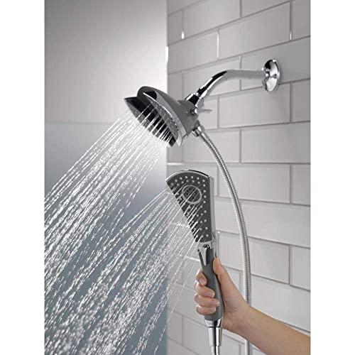 DELTA FAUCET Delta Faucet 4-Spray In2ition Dual Shower Head with Handheld Spray, Detachable Shower Head with Hose Chrome 58467