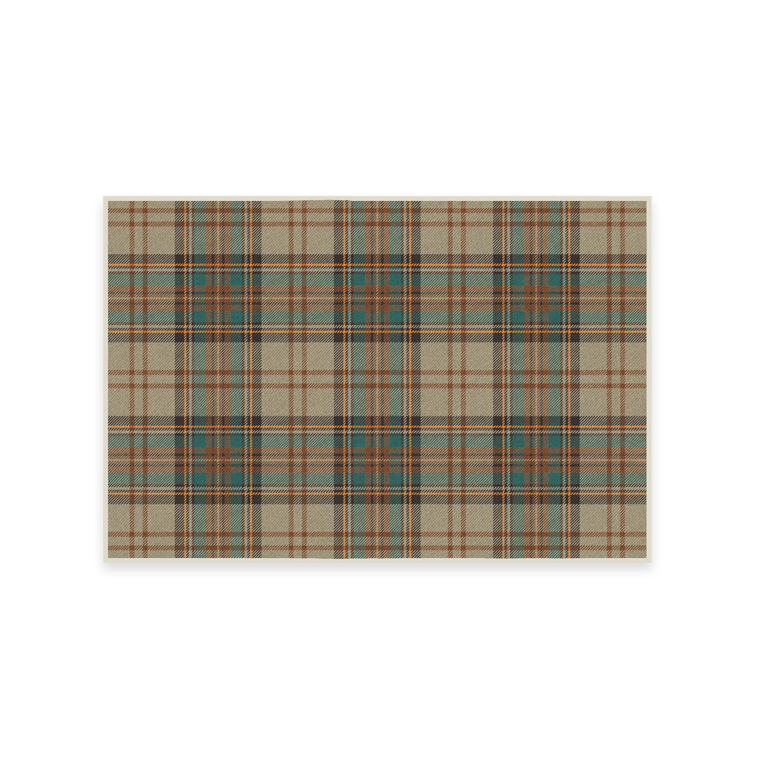 RUGGABLE Ruggable Washable 2x3 Area Rug, Plaid, Premium Winter Rugs for Living Room, Bedroom, Kitchen, Office, Classroom with Gripper Non Slip Pad, Dress Stewart Tartan Khaki