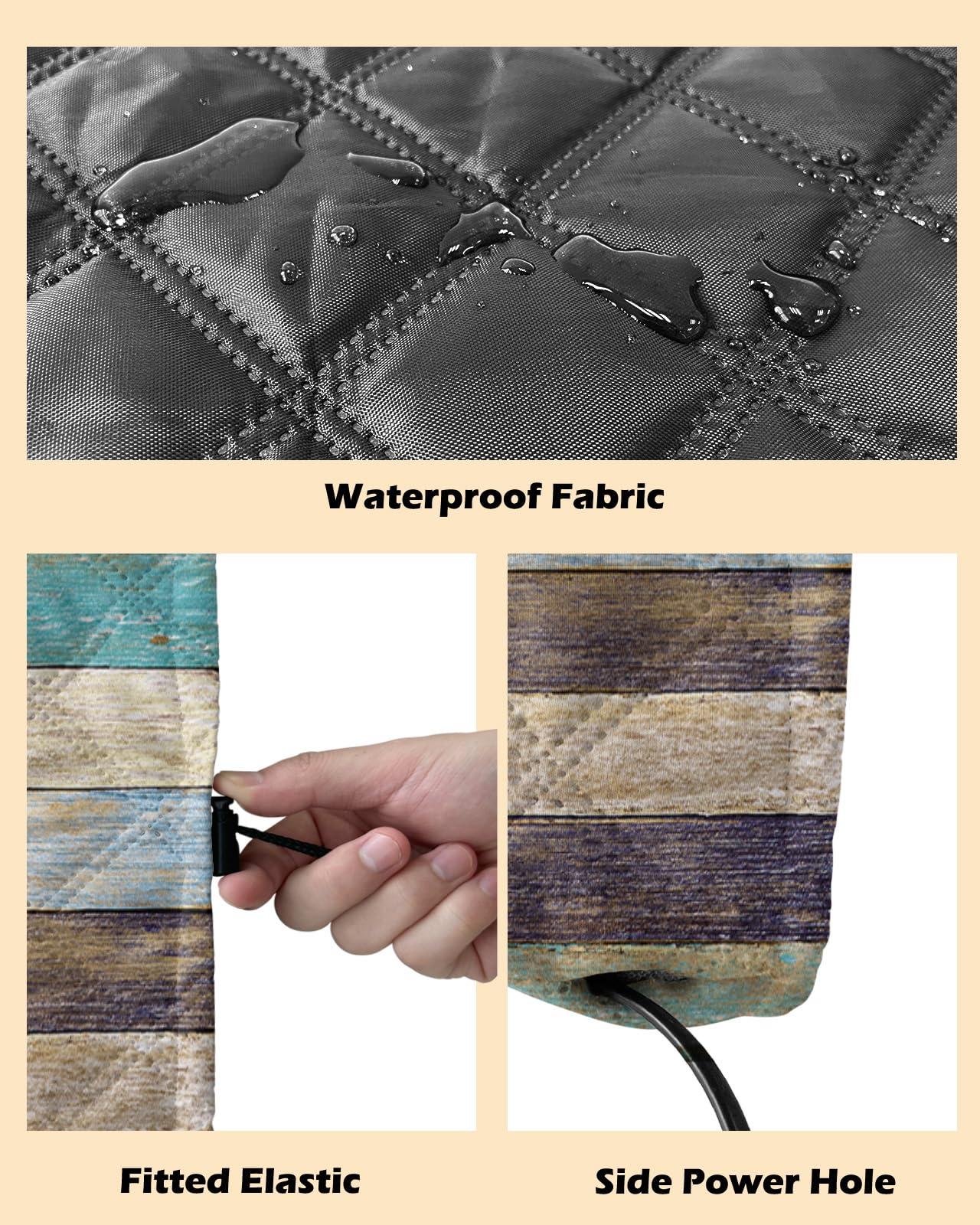 Rocking Giraffee Air Conditioner Cover AC Cover Rustic Wooden Texture Indoor Window Air Conditioner Covers Adjustable AC Covers for Inside Double Insulation 21x15x3.5 Inch