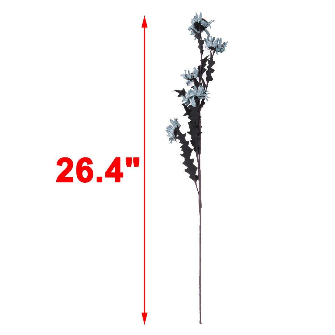 Generic Qtqgoitem Foam Birthday Gift Sunflower DIY Artificial Flower Bouquet 2pcs Teal Blue (model: f0f 1d1 19b 195 50a)