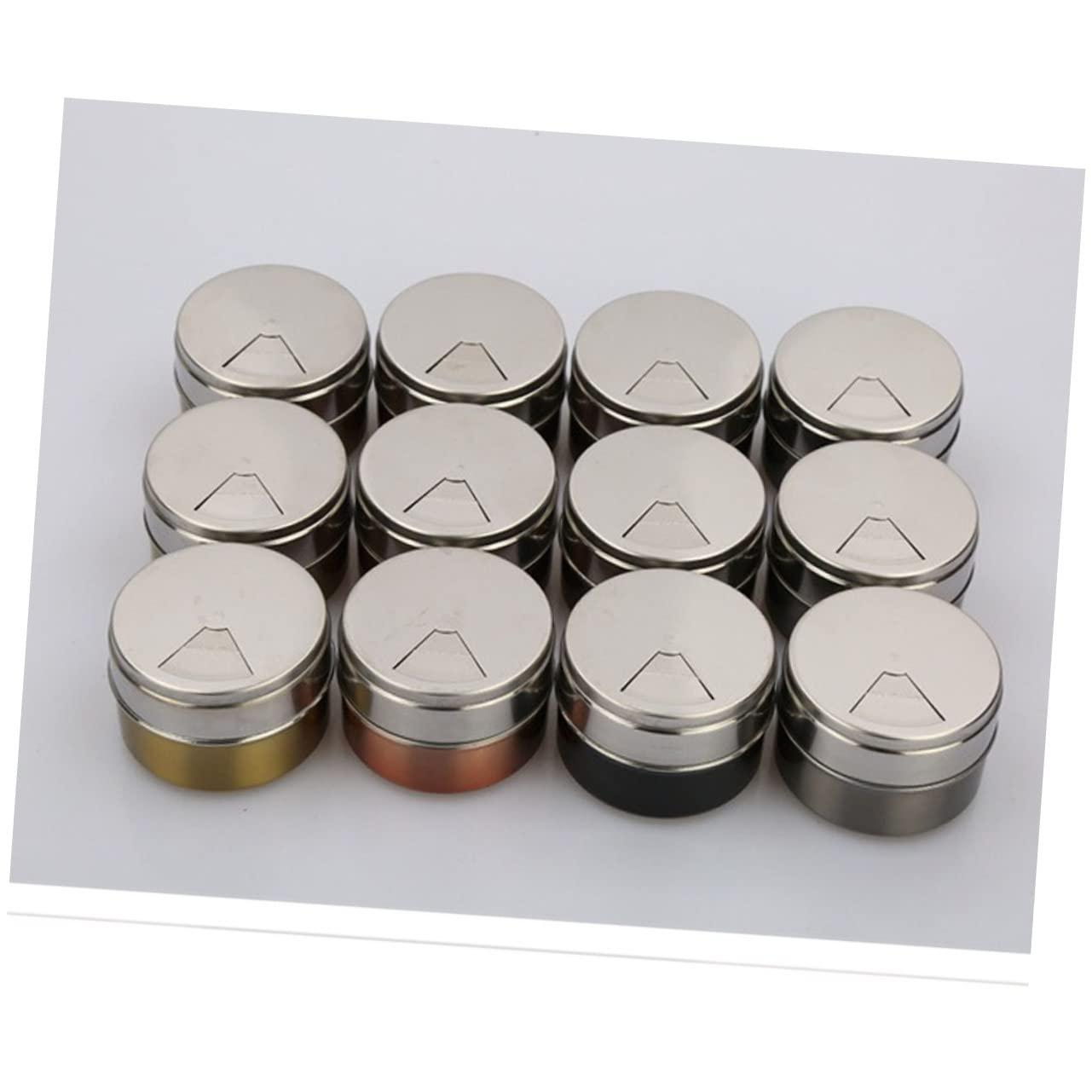 LABRIMP LABRIMP Spice Organizer Magnetic Spice Jar Rack Condiment Container Seasoning Holder Grey