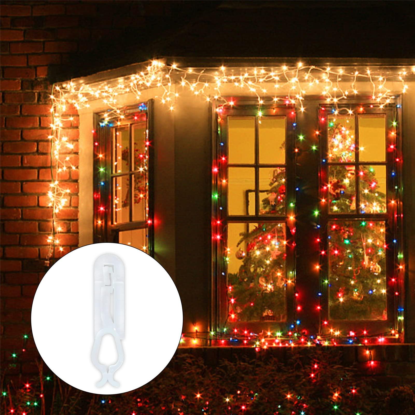 Mokylor Mokylor 200 Pack Christmas Gutter Light Clips, Outdoor Hang Gutter Hooks Black Plastic Light Hanger Hooks Weatherproof Outdoor Light Clip Holiday Light Clip for Christmas Decoration String Light