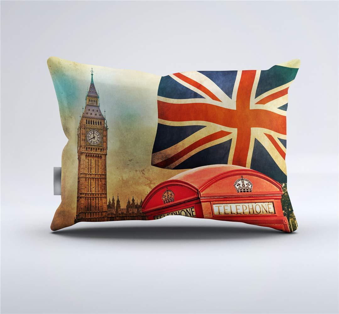 REALIN REALIN British Flag Duvet Cover Set The Union Jack Bedding Big Ben Vintage Retro Bed Sets 2/3/4PCS Quilt Covers/Sheets/Pillow Shams,Twin/Full/Queen/King (B,Queen-228x228cm-4PCS)