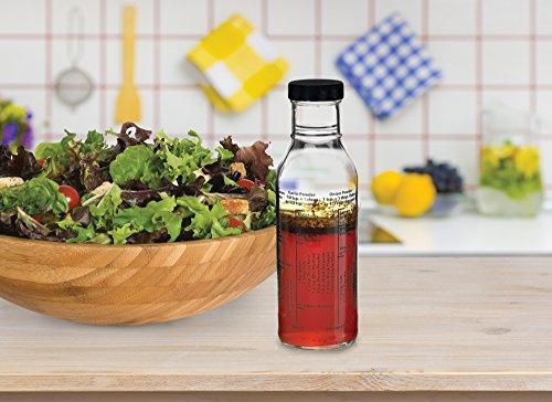 Kolder Kolder Salad Dressing Bottle, Glass, 13-Ounce, Made in the USA, white
