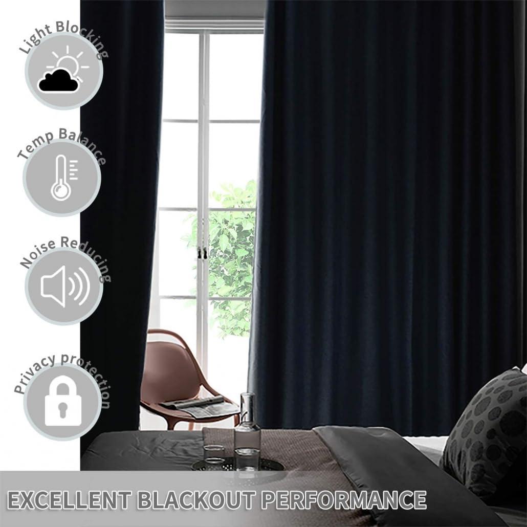 Homi Drapes Homi Drapes Double Pinch Pleated Blackout Curtains Thermal Insulated Room Darkening Drapes for Bedroom/Livingroom Along Panels,Tiebacks,Hooks (Silver, Custom)