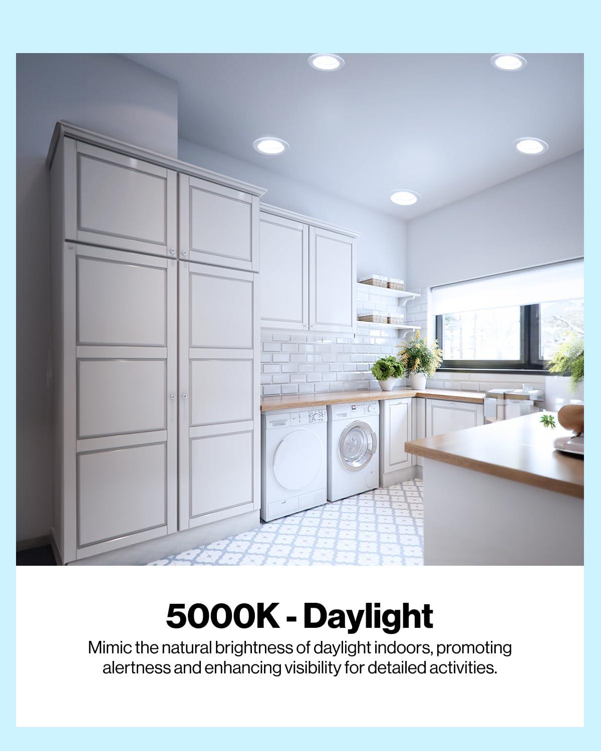 Sunco Lighting Sunco 48 Pack BR30 LED Bulbs, Indoor Flood Lights CRI93 11W Equivalent 65W 5000K Daylight 850 Lumens, E26 Base, 25000 Lifetime Hours Interior Home Residential Dimmable Recessed Can Light Bulbs - UL.