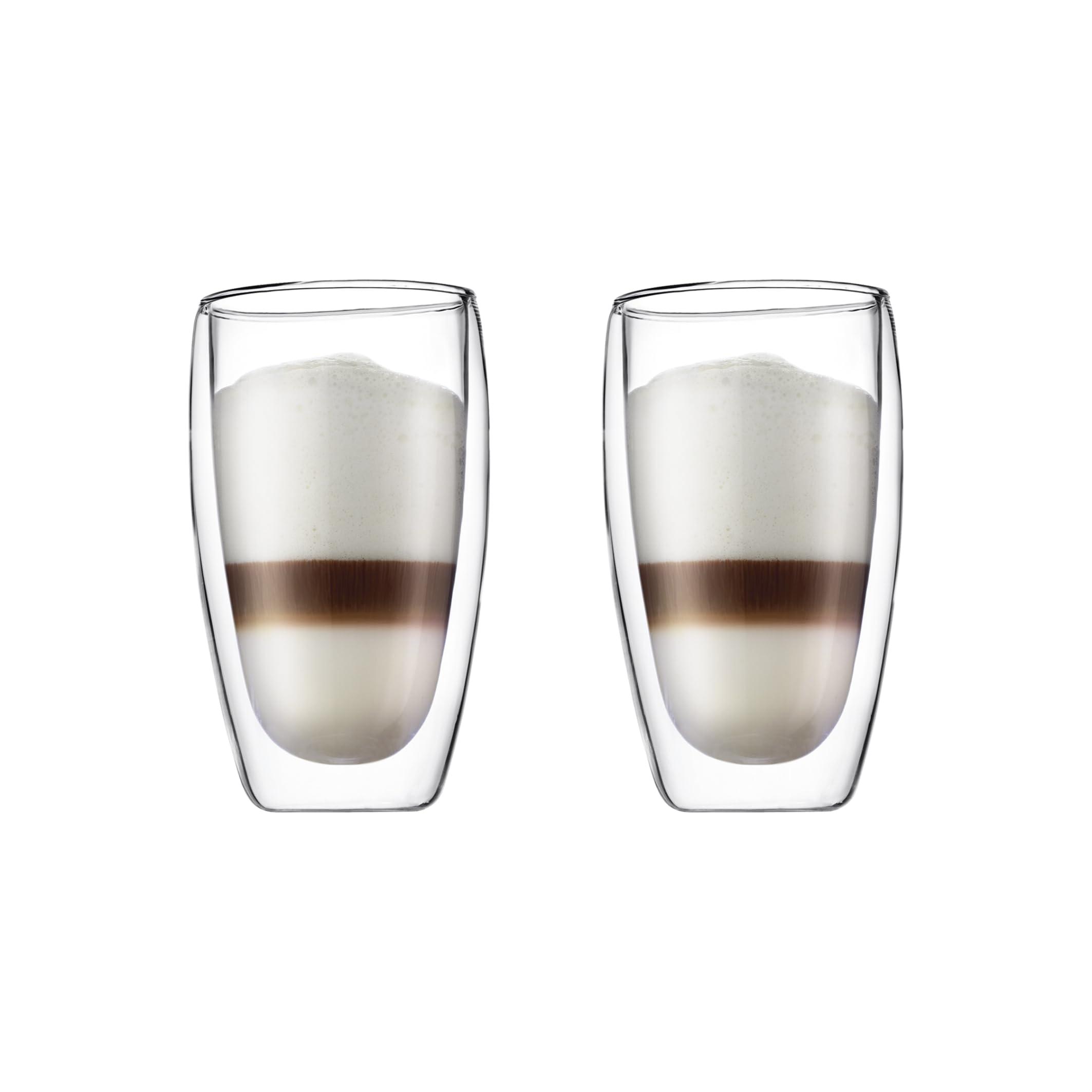 Bodum Bodum 15oz Pavina Double Wall High-Heat Borosilicate Glass, Set of 2, Clear