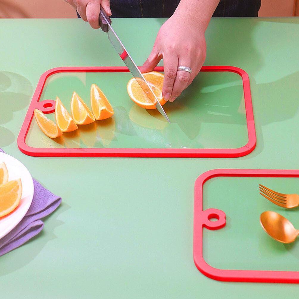 Luxshiny Luxshiny Tempered Glass Cutting Board Glass Chopping Board for Kitchen Counter Vegetable Cutting Board Cutting Mat Clear Countertop Tray L