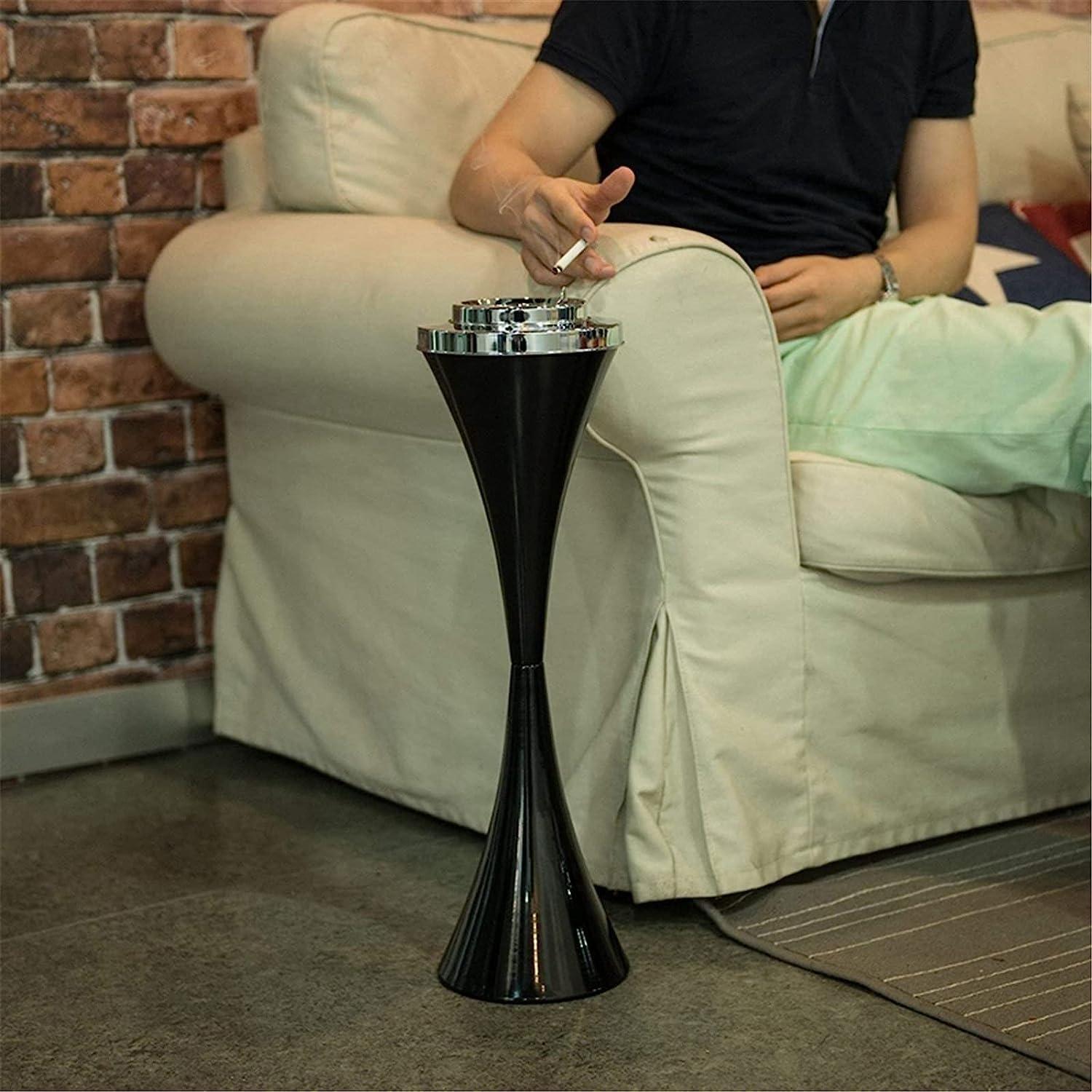 HomeLoft Basics Stand Up Ashtrays For Outside, Ashtray Outdoor Windproof, Detachable Cigar Butt Ashtray Stand, Floor Standing Ashtray With Lid (C As The Picture Shows)