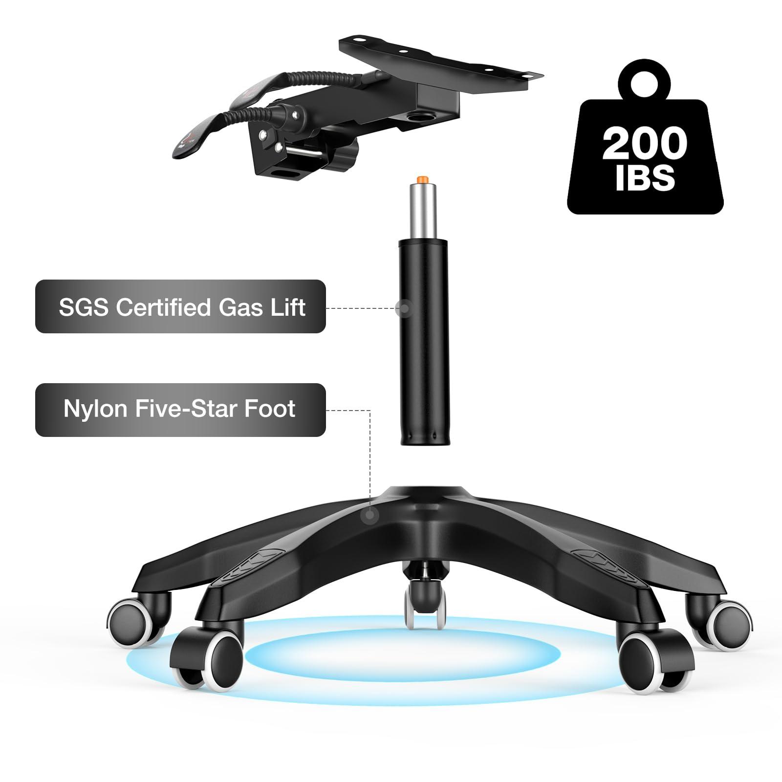 HOFFREE HOFFREE Massage Gaming Chair for Kids Computer Gamer Chair with Footrest and Lumbar Support Reclining PC Game Chair with Headrest for Gaming Room Red and Black